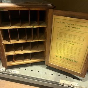 Vintage Ace comb cabinet